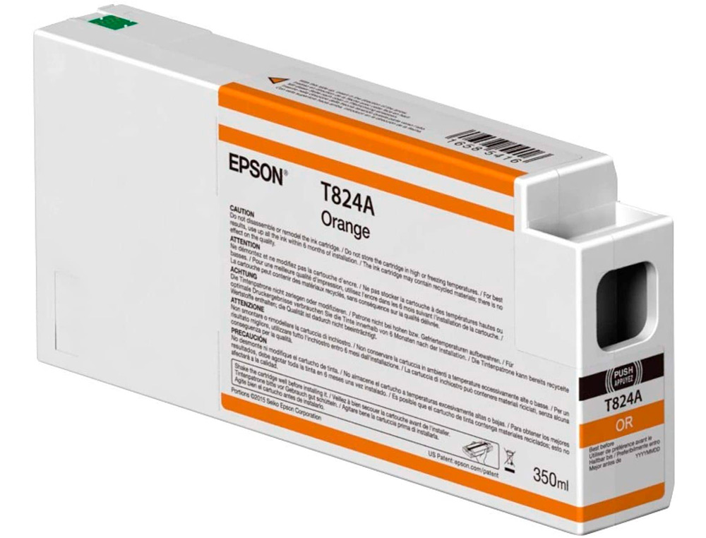 EPSON - Ink-jet gf surecolor serie sc-p naranja ultrachrome hdx/hd 350ml (Ref. C13T824A00)