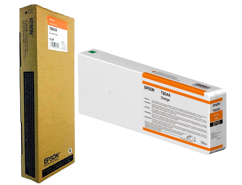 EPSON - Ink-jet gf surecolor serie sc-p naranja ultrachrome hdx/hd 700ml (Ref. C13T804A00)