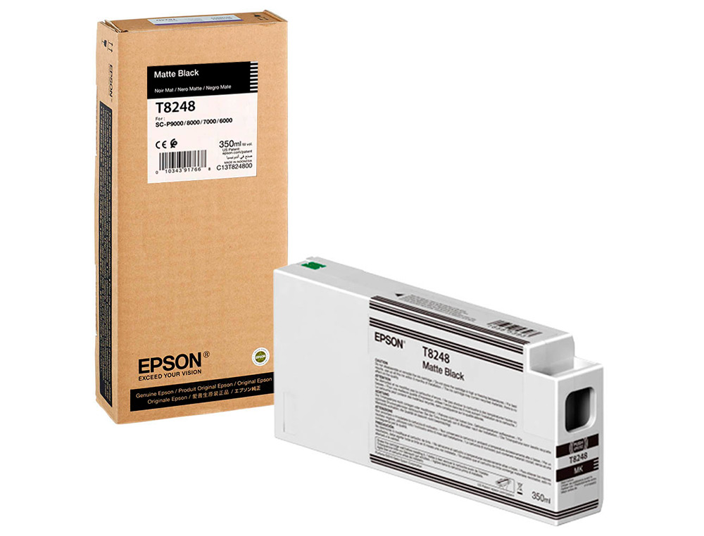 EPSON - Ink-jet gf surecolor serie sc-p negro mate ultrachrome hdx/hd 350ml (Ref. C13T824800)