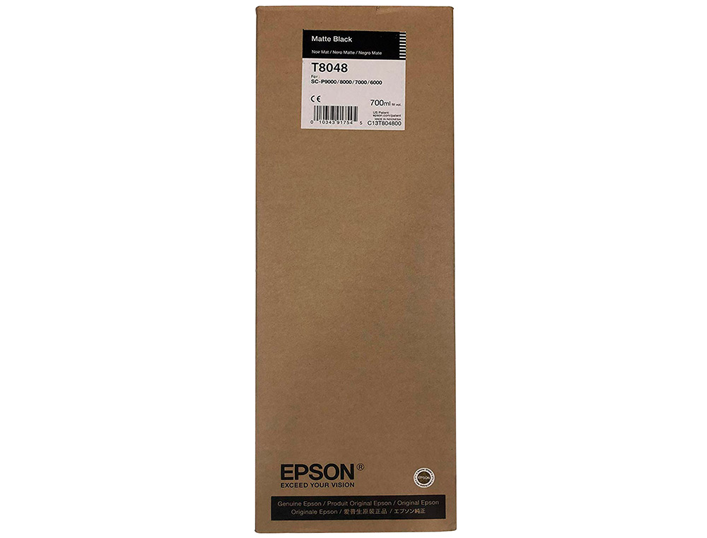 EPSON - Ink-jet gf surecolor serie sc-p negro matte ultrachrome hdx/hd 700ml (Ref. C13T804800)