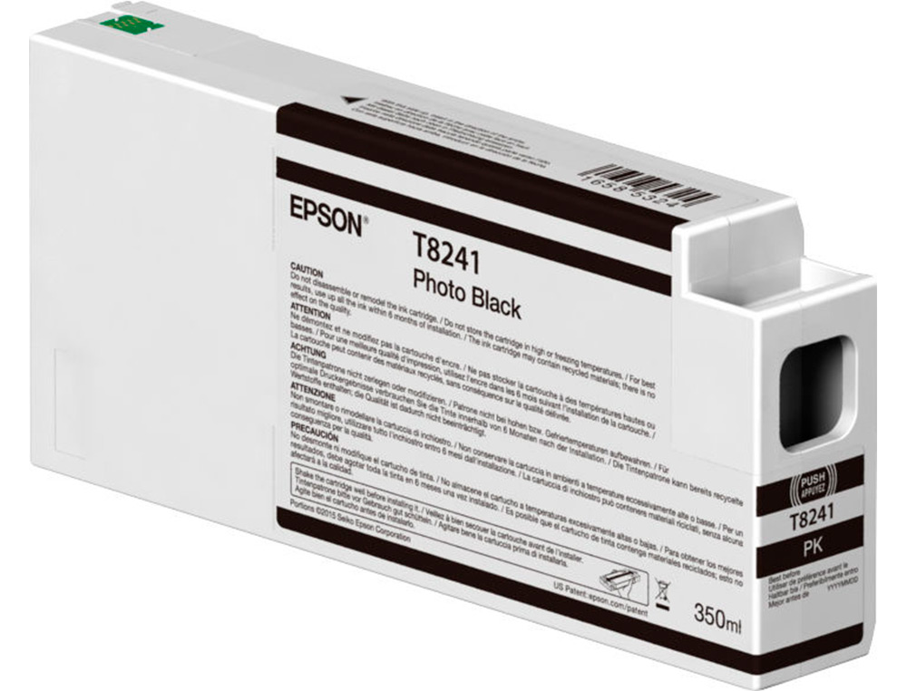 EPSON - Ink-jet gf surecolor serie sc-p negro photo ultrachrome hdx/hd 350ml (Ref. C13T824100)