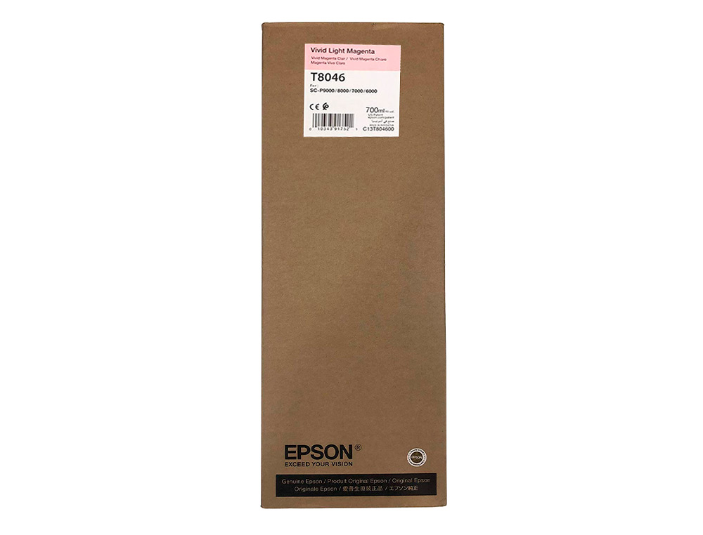 EPSON - Ink-jet gf surecolor serie sc-p vivid light magenta ultrachrome hdx/hd 700ml (Ref. C13T804600)