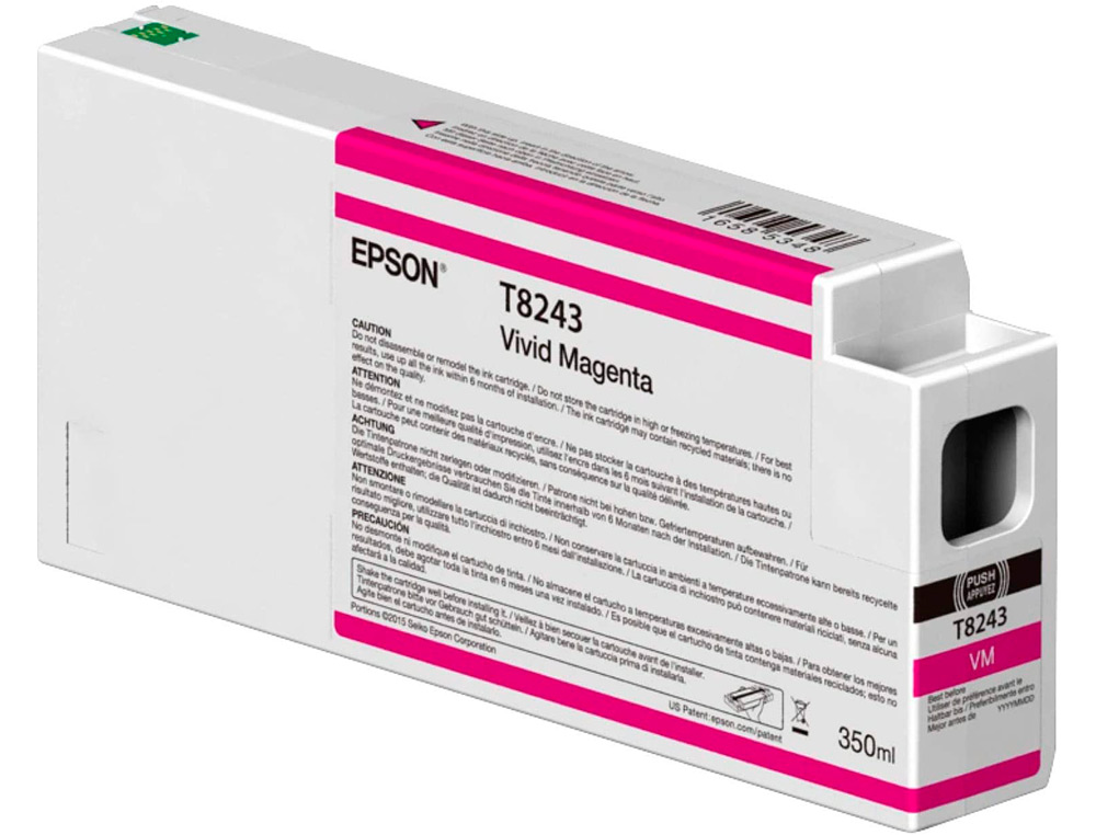 EPSON - Ink-jet gf surecolor serie sc-p vivid magenta ultrachrome hdx/hd 350ml (Ref. C13T824300)