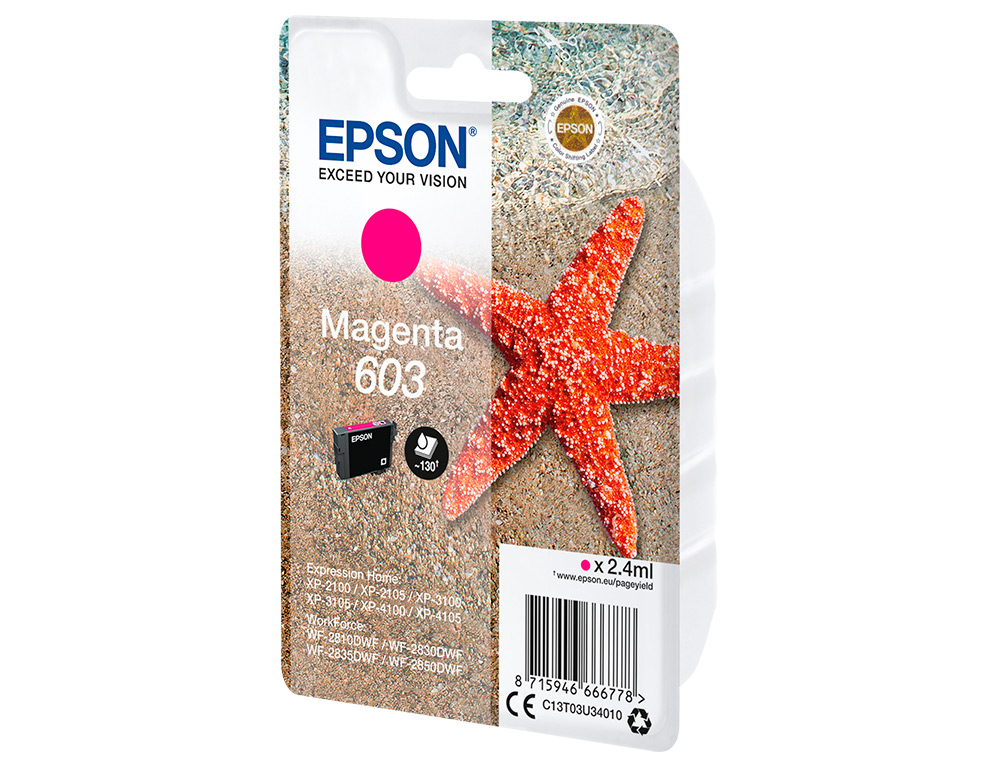 EPSON - Ink-jet magenta std estrella de mar 1 603 rf / am single (Ref. C13T03U34020)