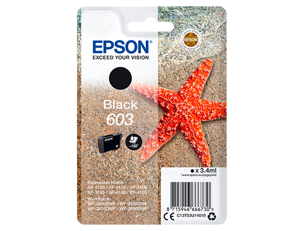 EPSON - Ink-jet negro std estrella de mar 1 603 rf / am single (Ref. C13T03U14020)