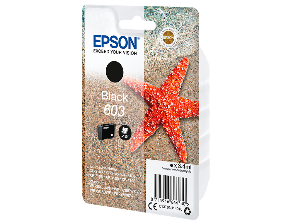 EPSON - Ink-jet negro std estrella de mar 1 603 rf / am single (Ref. C13T03U14020)
