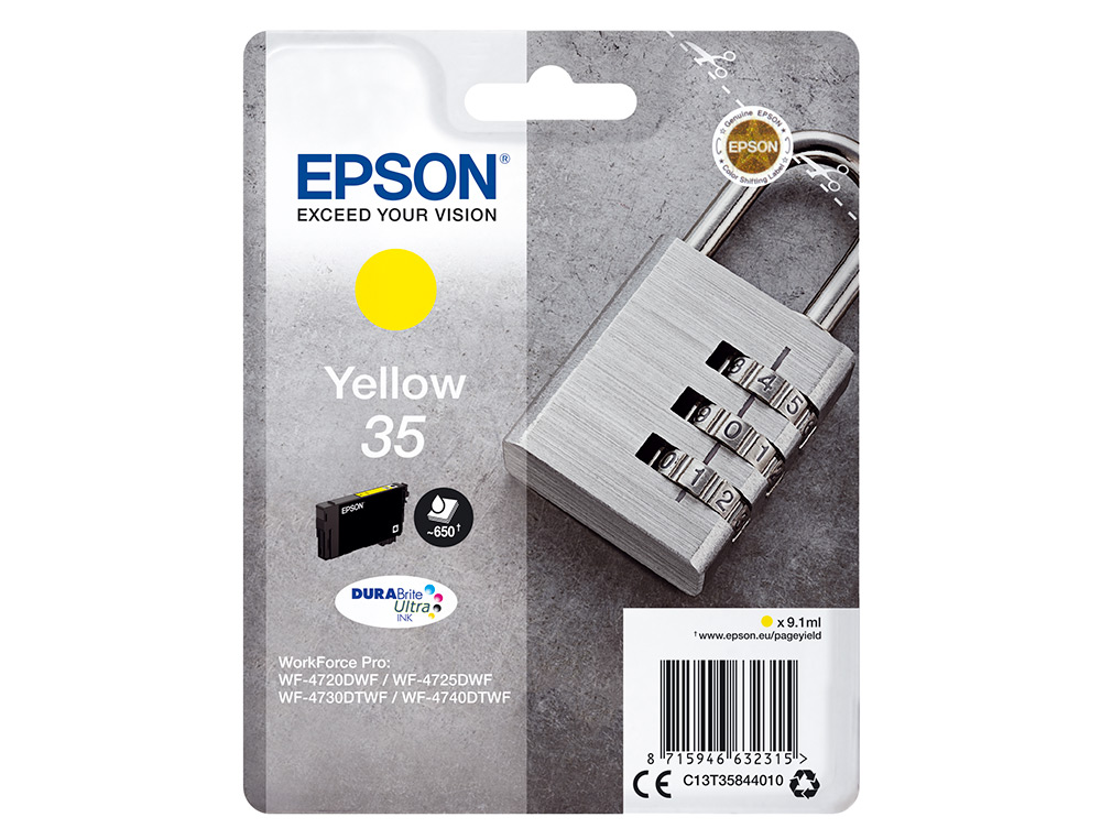 EPSON - Ink-jet singlepack amarillo 35 durabrite ultra ink (Ref. C13T35844010)