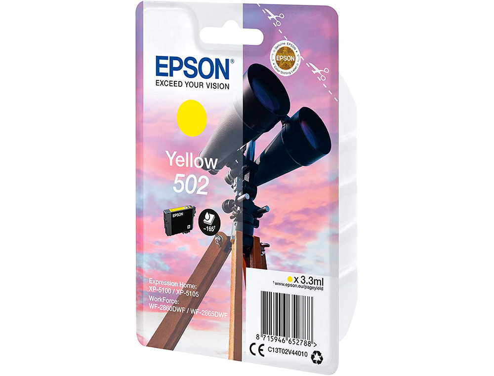 EPSON - Ink-jet singlepack amarillo 502 ink (Ref. C13T02V44010)