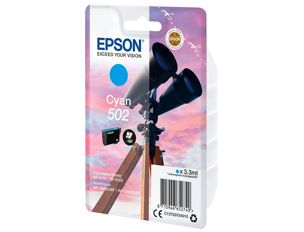 EPSON - Ink-jet singlepack cian 502 ink (Ref. C13T02V24010)