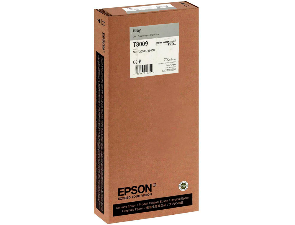 EPSON - Ink-jet singlepack gray t800900 ultrachrome pro 700ml (Ref. C13T800900)