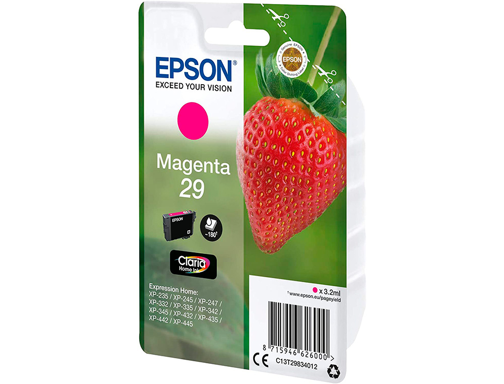 EPSON - Ink-jet singlepack magenta 29 claria home ink fresa rf+am (Ref. C13T29834022)