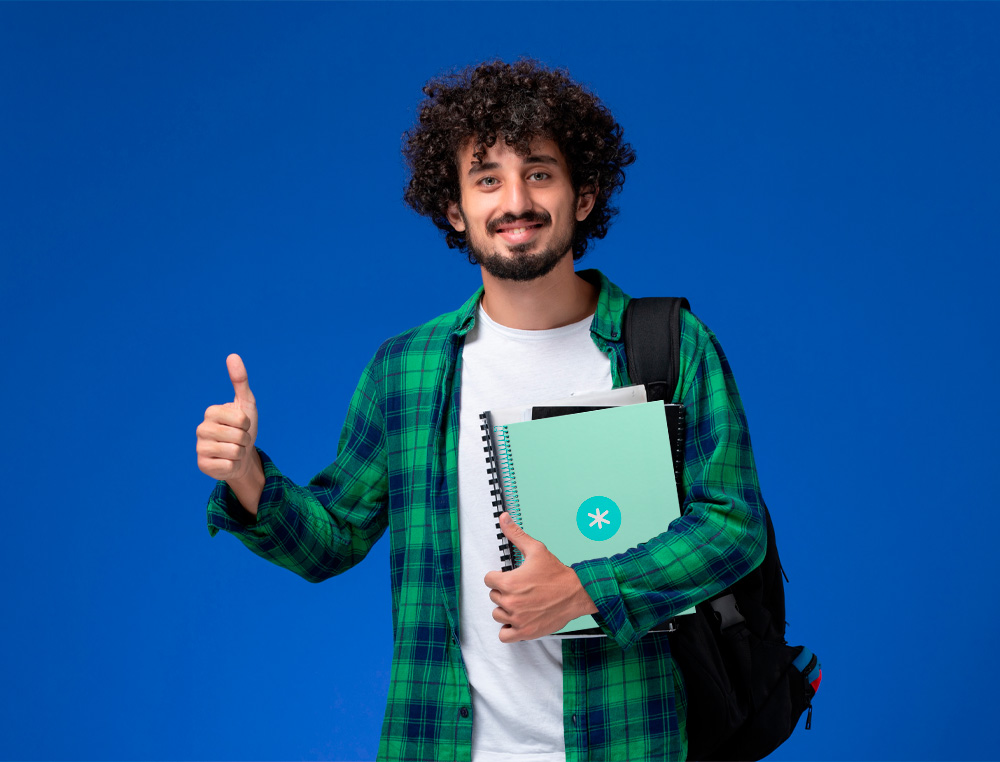 ANTARTIK - Cuaderno espiral liderpapel A4 micro tapa forrada 80h 90 gr cuadro 5mm 1 banda 4 taladros menta (Ref. KB23)