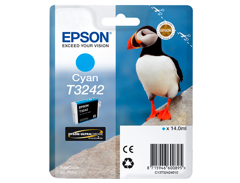 EPSON - Ink-jet surecolor sc-p400 cian (Ref. C13T32424010)