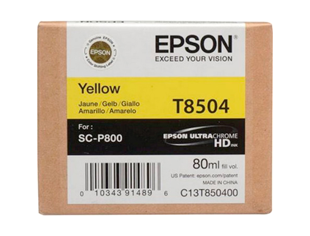 EPSON - Ink-jet surecolor sc-p800 amarillo (Ref. C13T850400)