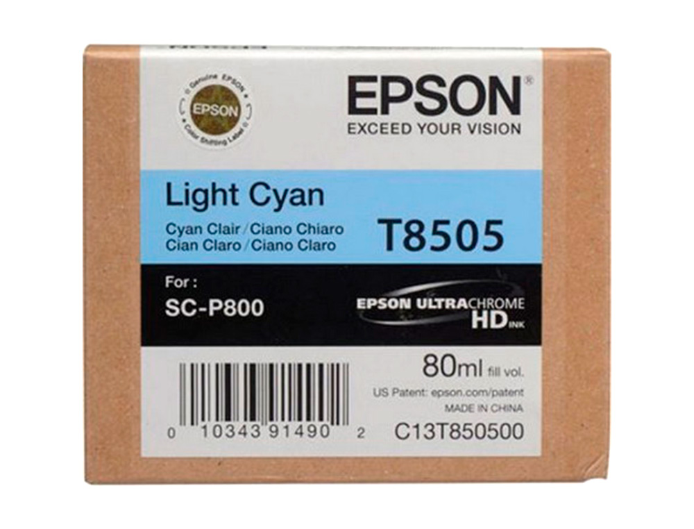 EPSON - Ink-jet surecolor sc-p800 cian claro (Ref. C13T850500)