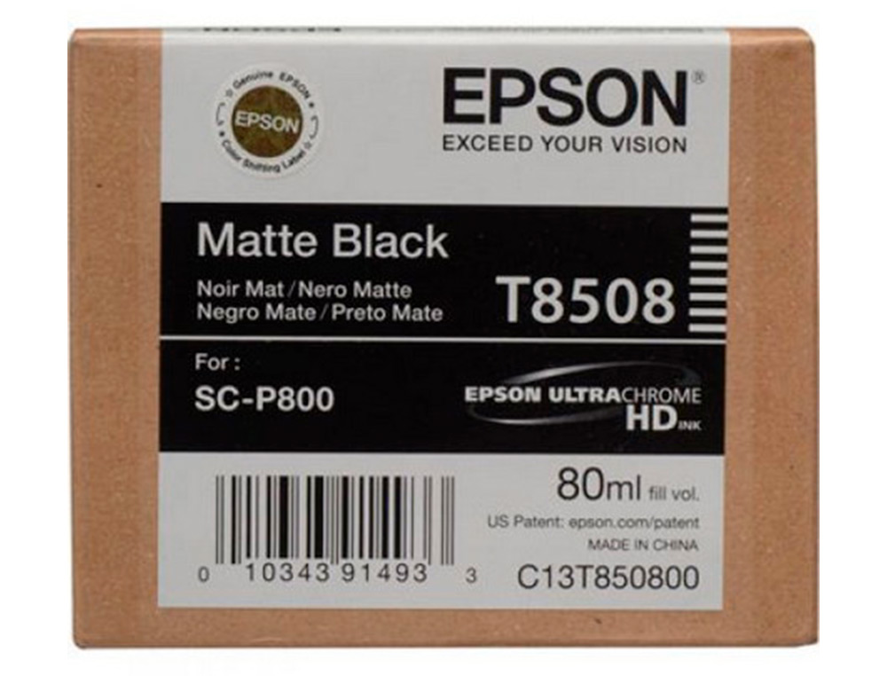 EPSON - Ink-jet surecolor sc-p800 negro mate (Ref. C13T850800)