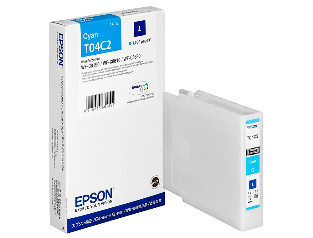 EPSON - Ink-jet t04c2 cian 1700 paginas (Ref. C13T04C240)