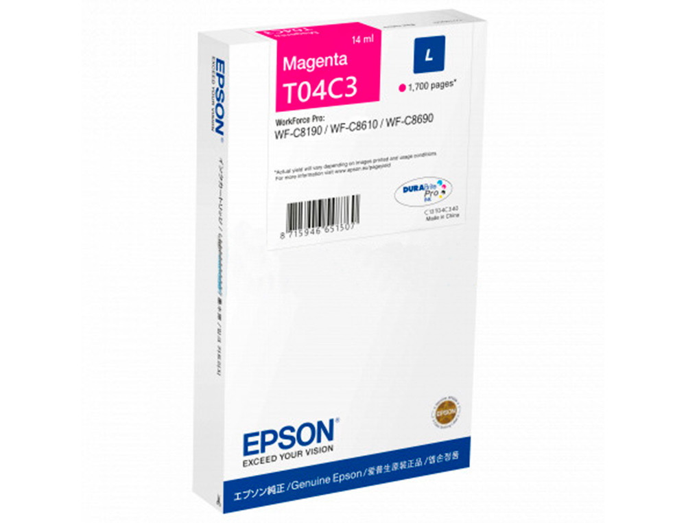 EPSON - Ink-jet t04c3 magenta 1700 paginas (Ref. C13T04C340)