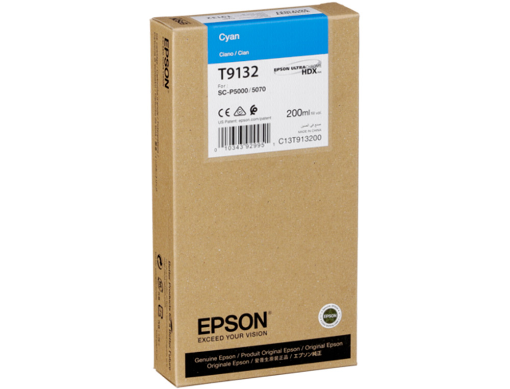 EPSON - Ink-jet t9132 cian ink 200ml (Ref. C13T913200)