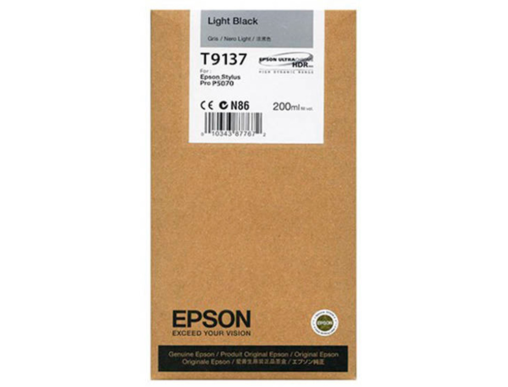 EPSON - Ink-jet t9137 light negro ink 200ml (Ref. C13T913700)