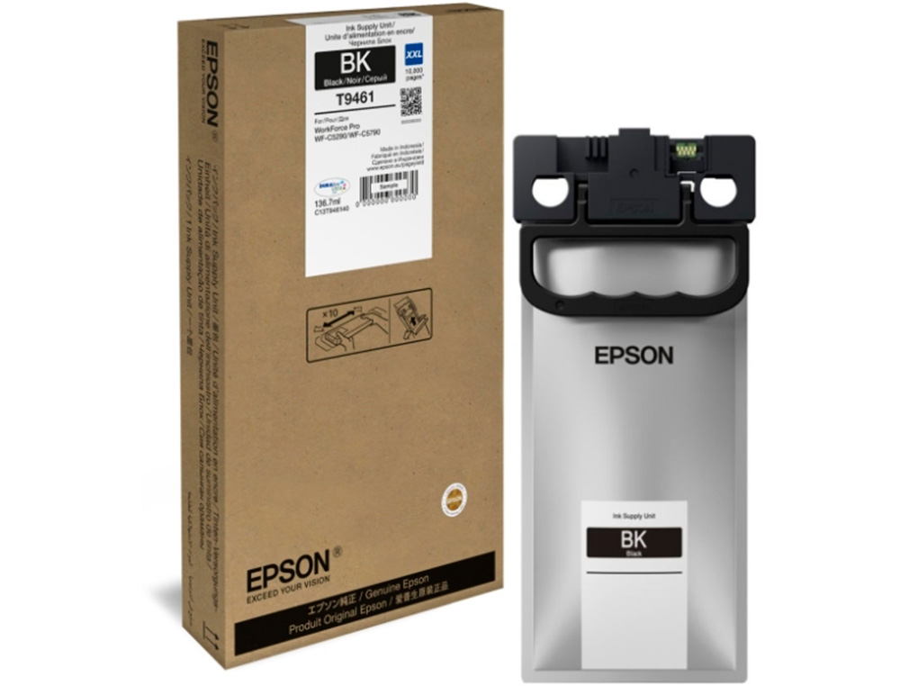 EPSON - Ink-jet wf-c5x90 series ink xxl negro á 10000 (Ref. C13T946140)