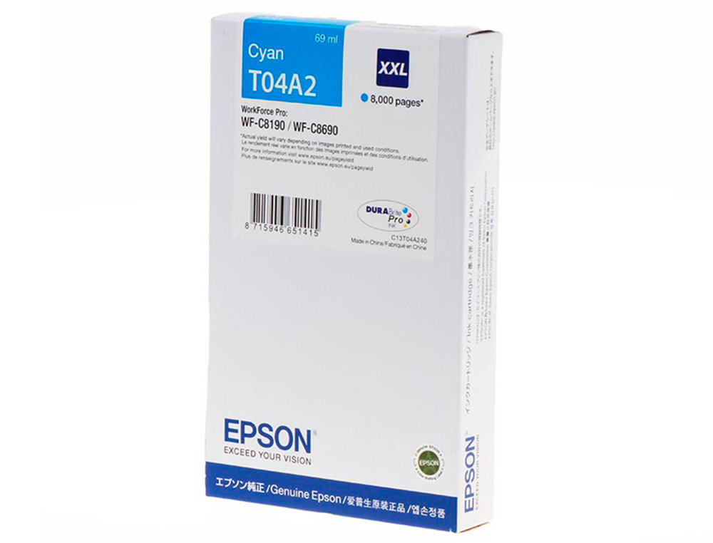 EPSON - Ink-jet wf-c8190 / wf-c8690 xxl cian (Ref. C13T04A240)