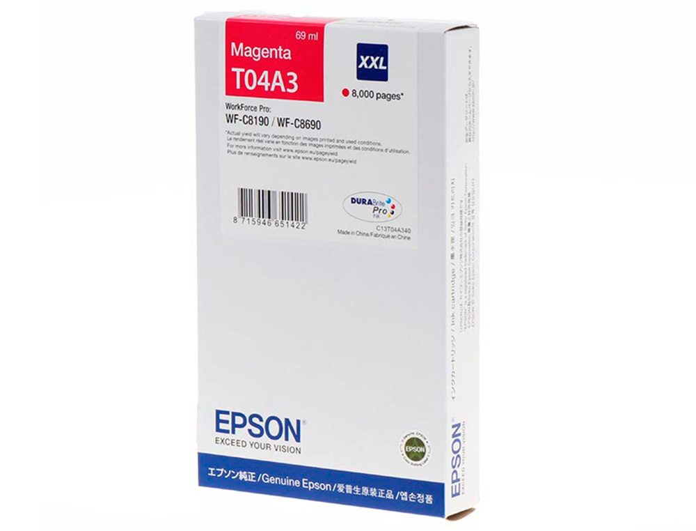 EPSON - Ink-jet wf-c8190 / wf-c8690 xxl magenta (Ref. C13T04A340)