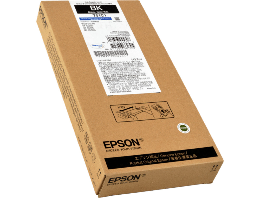 EPSON - Ink-jet workforce pro wf-c529r / c579r negro xl ink 10k (Ref. C13T01C100)