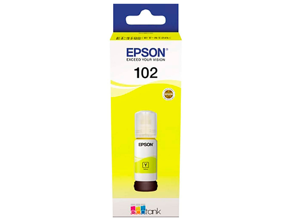 EPSON - Tinta ecotank 102 et-2700 / 2750 / 3700 / 3750 / 4750 bote de 70 ml amarillo 6.000 pag (Ref. C13T03R440)