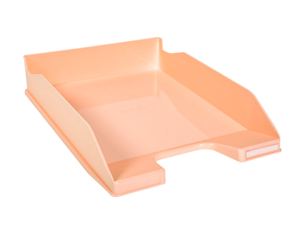 EXACOMPTA - Bandeja sobremesa aquarel combo midi coral pastel 347x255x65 mm (Ref. 113261D)