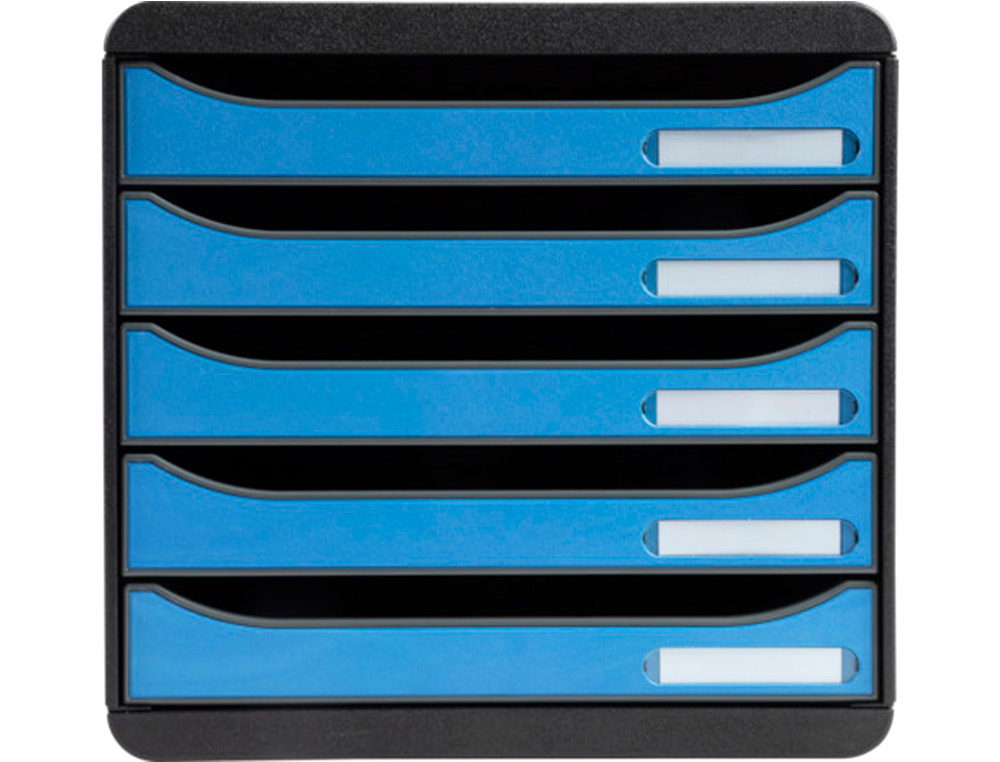 EXACOMPTA - Fichero de cajones sobremesa big-box clean safe 5 cajones azul (Ref. 3097100D)