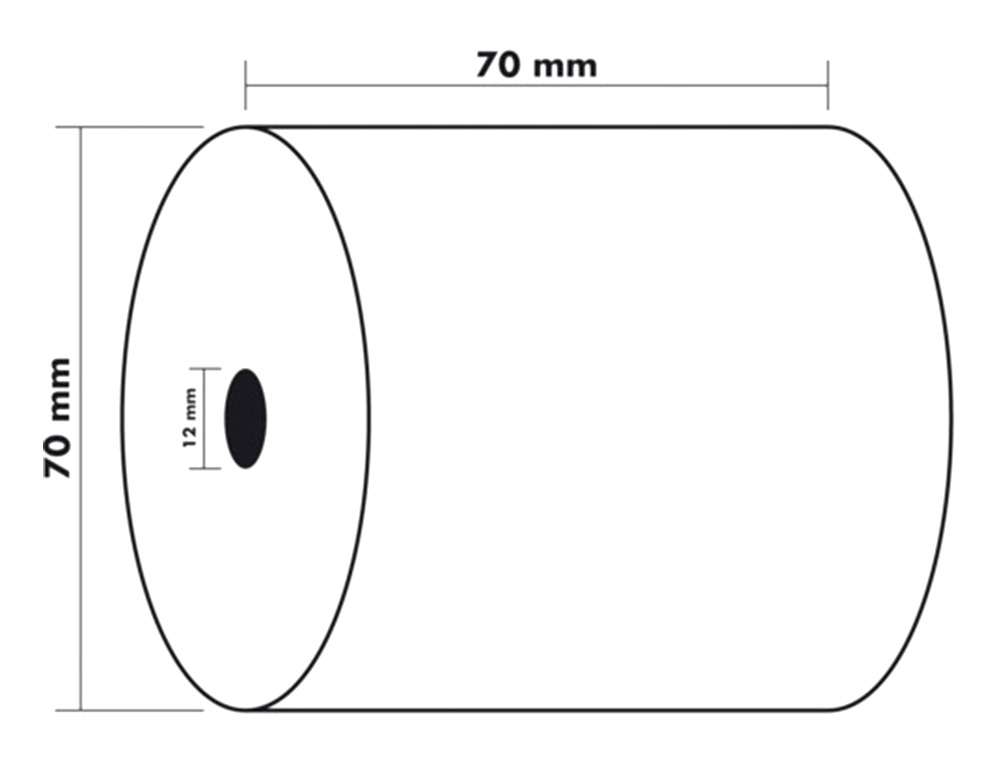EXACOMPTA - Rollo sumadora electro offset 70 mm x 70 mm 60 g/m2 (Ref. 40713E)