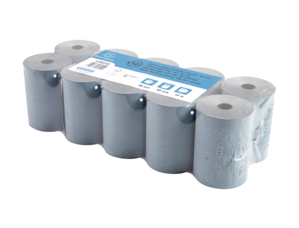 EXACOMPTA - Rollo sumadora safe contact termico 80 mm x 60 mm 52 g/m2 (Ref. 43924E)