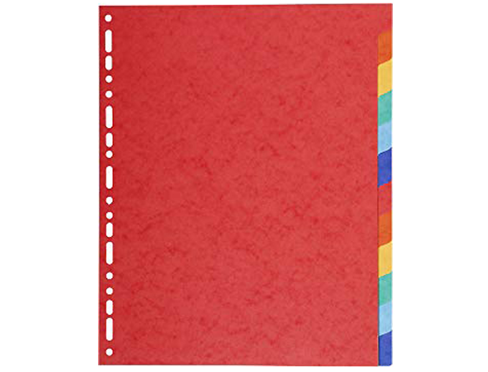 EXACOMPTA - Separadores cartulina brillo juego de 12 separadores din a4+ multitaladro (Ref. 2112E)