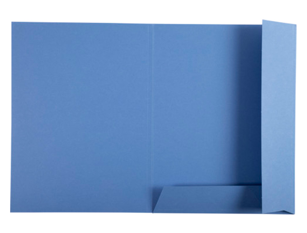 EXACOMPTA - Subcarpeta cartulina clean safe din A4 con 2 solapas azul 400 gr paquete de 5 unidades (Ref. 33122E)