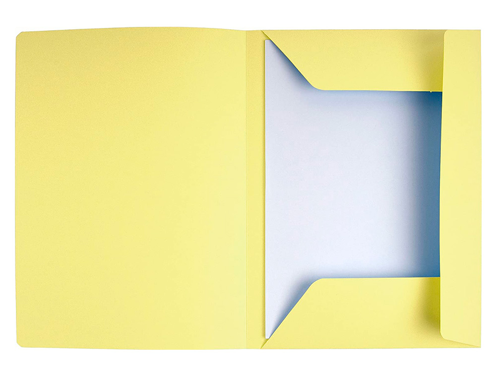 EXACOMPTA - Subcarpeta cartulina con 3 solapas din A4 impresa amarillo canario 210 gr (Ref. 235005E)