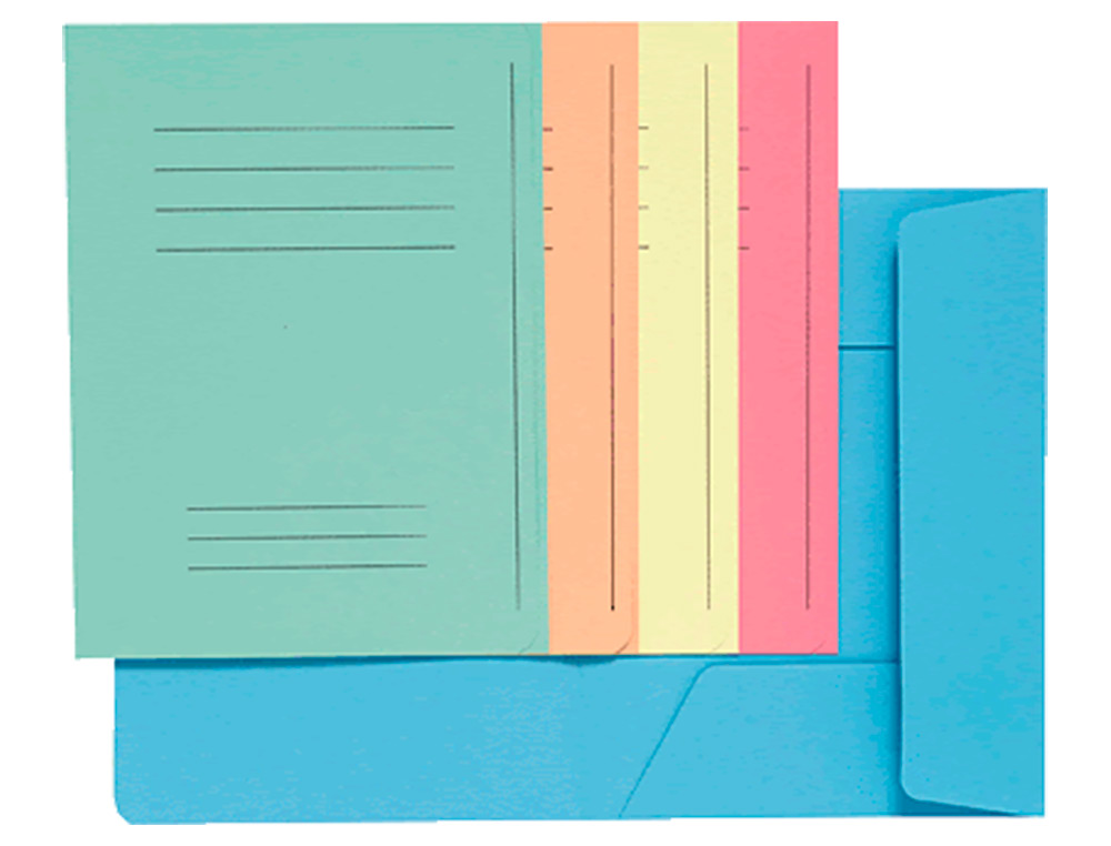 EXACOMPTA - Subcarpeta cartulina con 3 solapas din A4 impresa rosa 210 gr (Ref. 235003E)