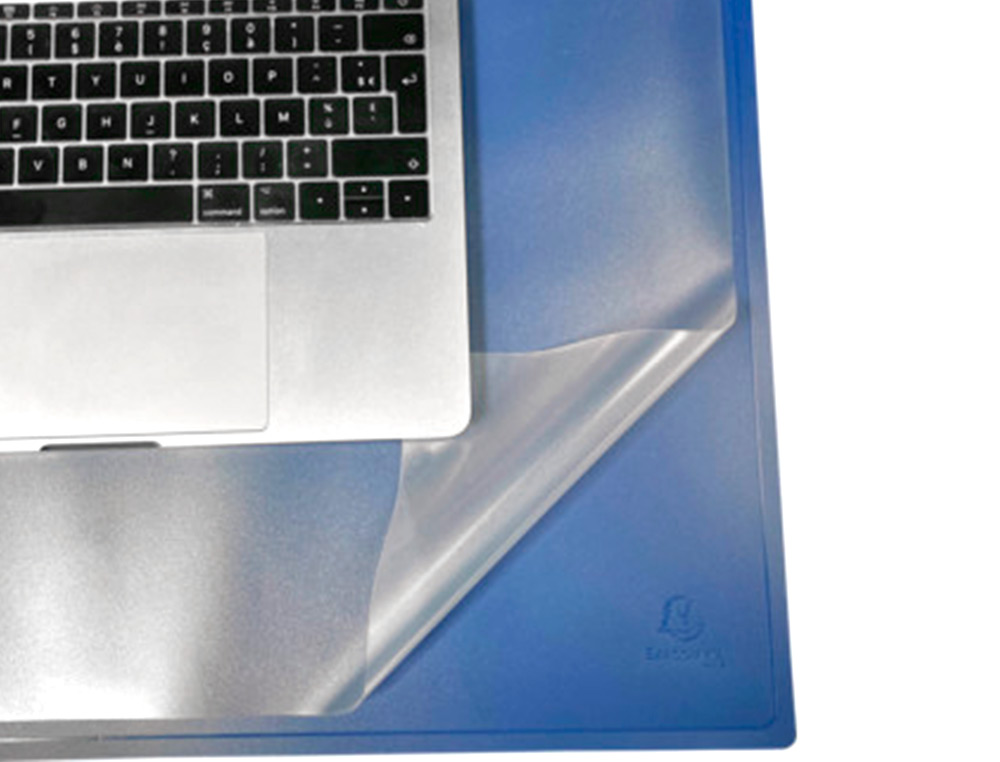 EXACOMPTA - Vade sobremesa clean safe polipropileno azul 59x39 cm (Ref. 601100D)