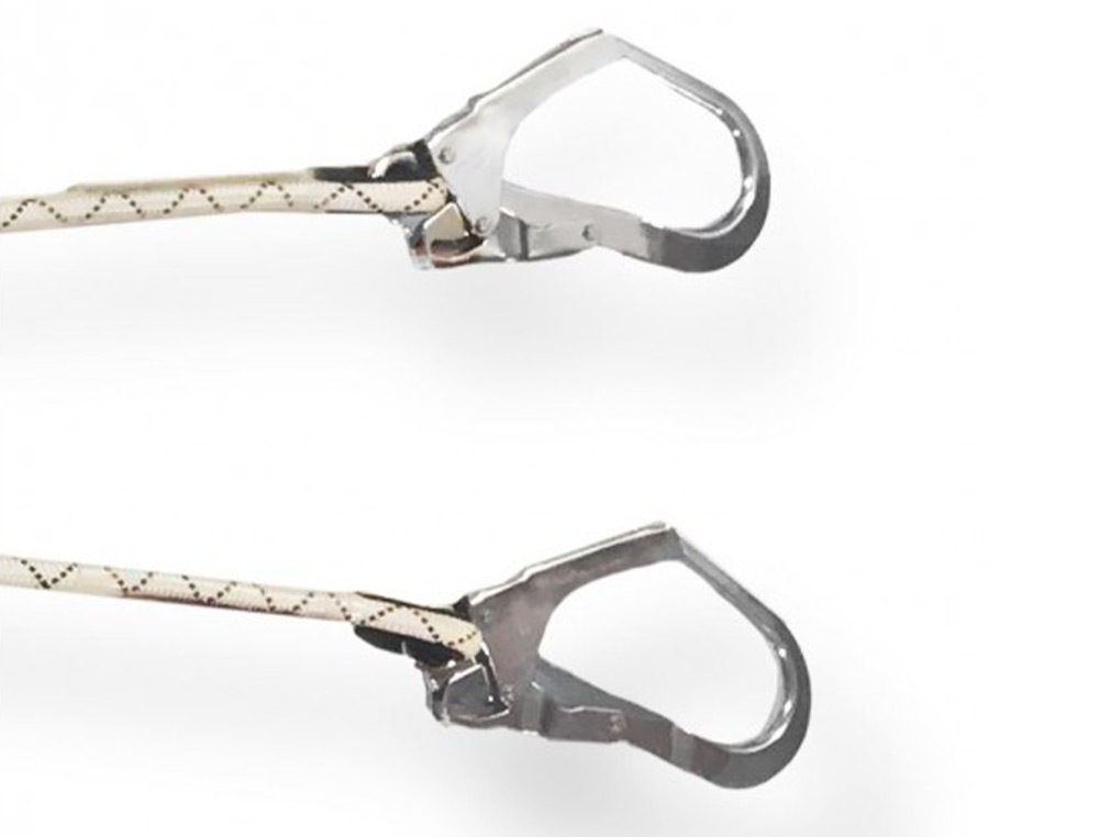 FARU - Anticaidas elastica bw200 con absorbedor de energia doble cuerda mosqueton doble gancho 50 mm (Ref. C7210)