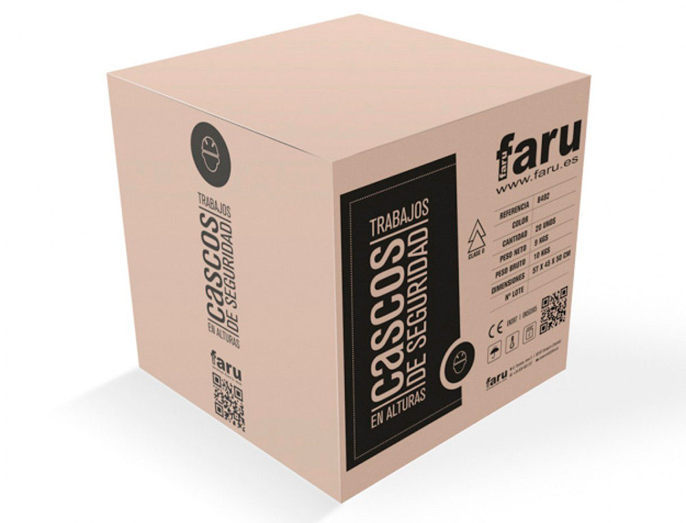 FARU - Casco abs para trabajos en alturas 6 puntos de anclaje color blanco (Ref. 8492-BL)