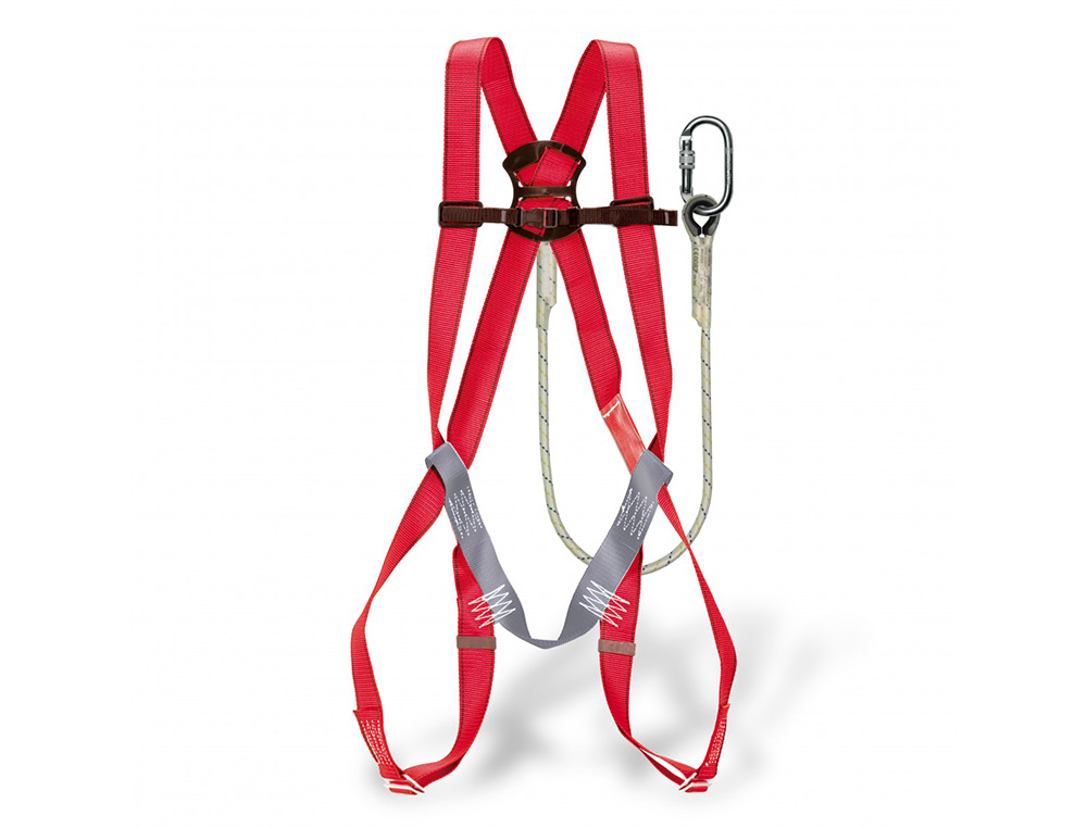 FARU - Conjunto anticaidas arnes p01 + cuerda c170 + 2 mosquetones virola + bolsa porta arnes (Ref. BASICO1)