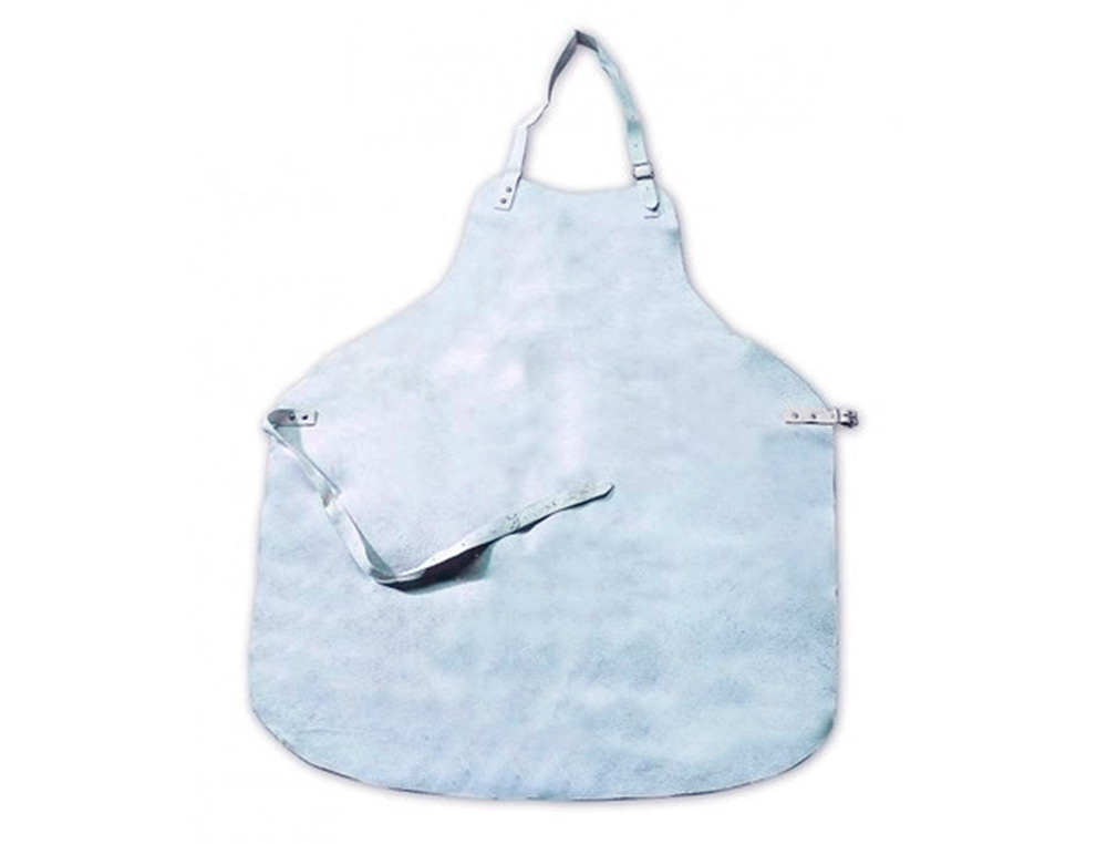 FARU - Mandil para soldador cuero al cromo con tiras de serraje y anillas 600x900 mm (Ref. C64)