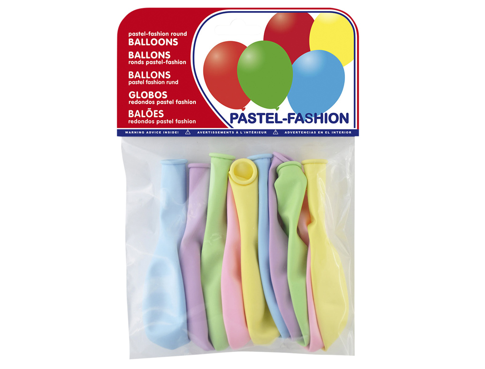 Globos pastel claro bolsa de 10 unidades surtidas (Ref. 26335 (20335))