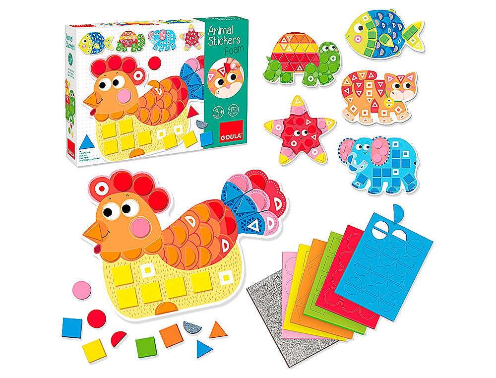 GOULA - Juego didactico animal stickers foam (Ref. 53149)