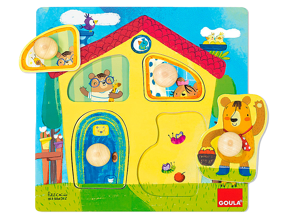 GOULA - Juego didactico puzzle casa familia osos (Ref. 53461)
