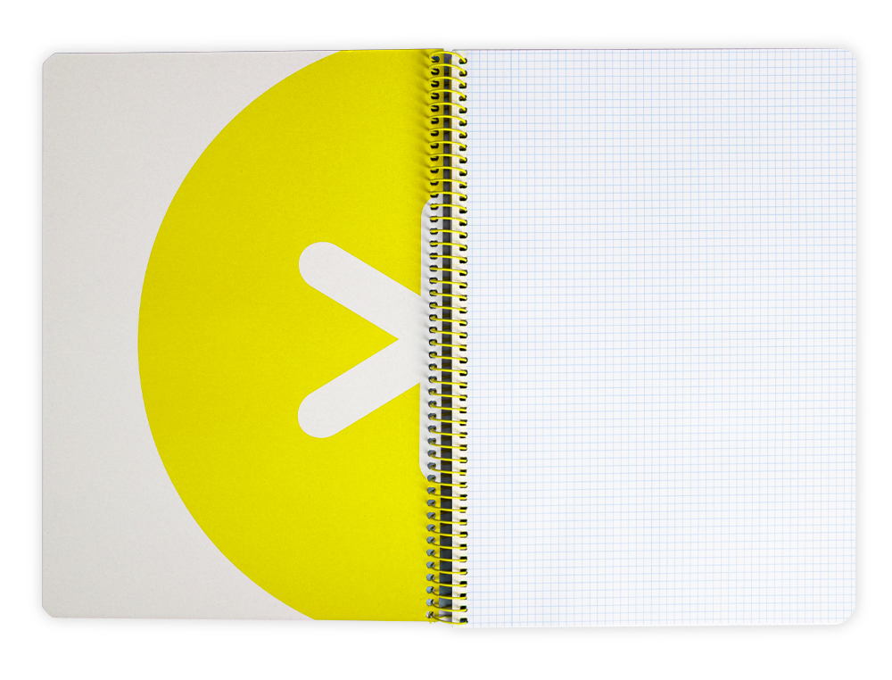 ANTARTIK - Cuaderno espiral liderpapel A4 tapa dura 80h 100gr cuadro 4mm con margen color azul (Ref. KB08)