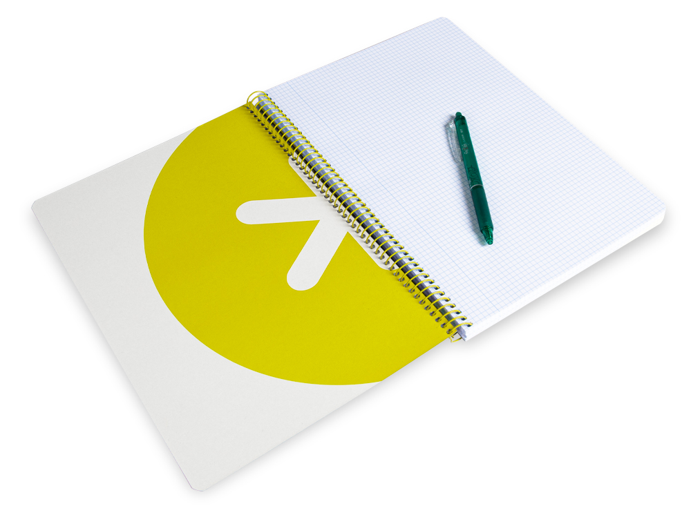 ANTARTIK - Cuaderno espiral liderpapel A4 tapa dura 80h 100gr cuadro 4mm con margen color azul (Ref. KB08)