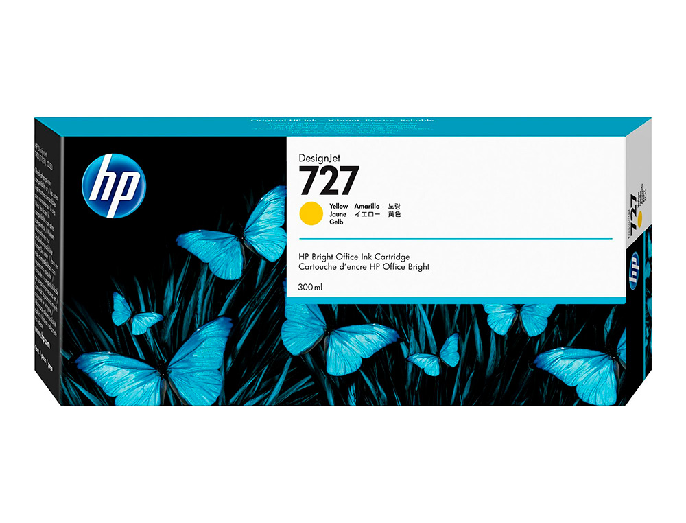 HP - Ink-jet designjet t1500/t920 amarillo n 727/1000 paginas (Ref. F9J78A)