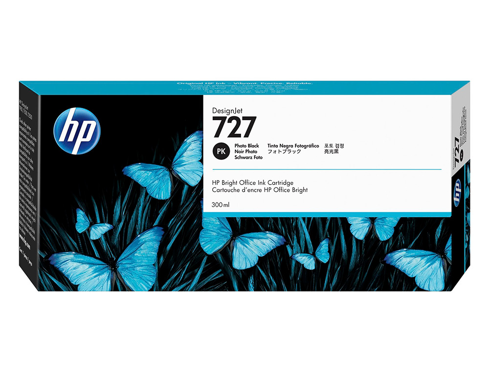 HP - Ink-jet designjet t1500/t920 negro foto n 727/1000 paginas (Ref. F9J79A)