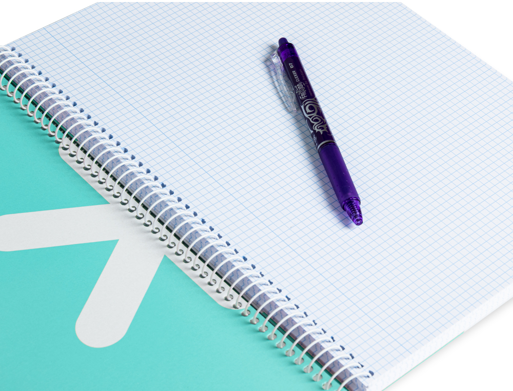 ANTARTIK - Cuaderno espiral liderpapel A4 tapa dura 80h 100gr cuadro 4mm con margen color menta (Ref. KB11)